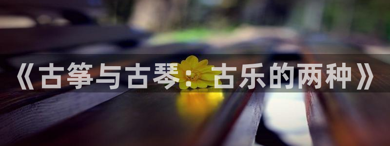 凯发k8官方网娱乐官方真：《古筝与古琴：古乐的两种》