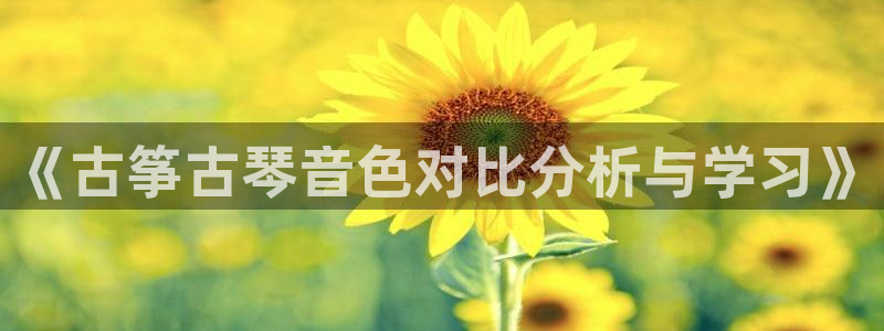 凯发国际网址官网查询：《古筝古琴音色对比分析与学习》
